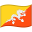 Bhutan Waved Flag icon
