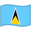 St Lucia Waved Flag icon