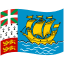 St Pierre Miquelon Waved Flag icon
