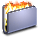 Burn Blue Folder icon