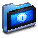 Movies-Blue-Folder icon