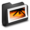 Photos-Black-Folder icon