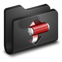 Torrents-Black-Folder icon