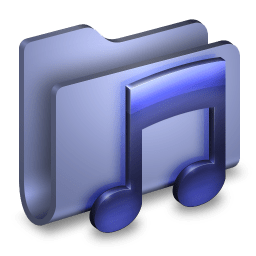 Music Blue Folder icon