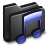 Music Black Folder icon