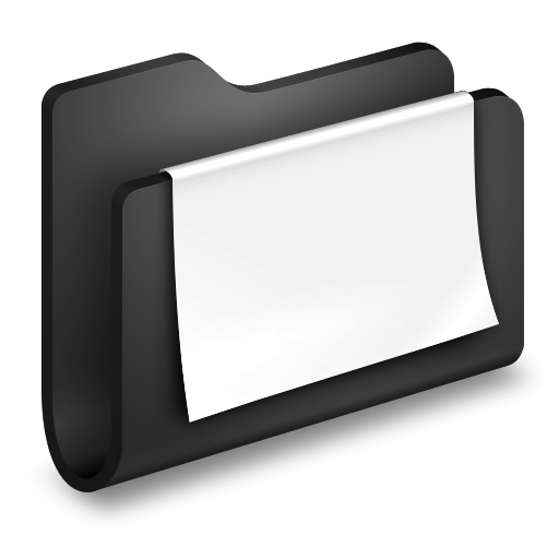 Documents Black Folder Icon | Alumin Folders Iconset | Wil Nichols