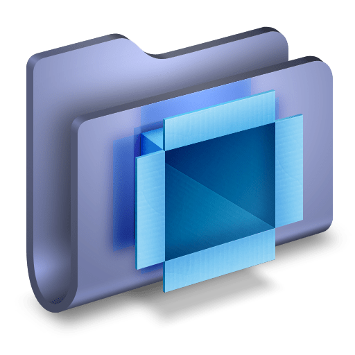 DropBox-Blue-Folder icon