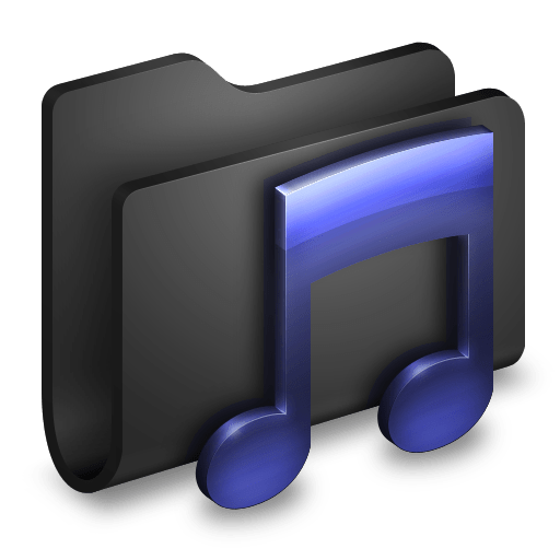 Music-Black-Folder icon