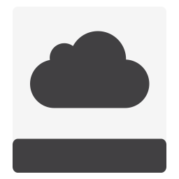Drive HDD iCloud White icon