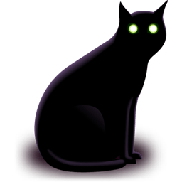 Black cat Icon, Halloween Flat Iconpack