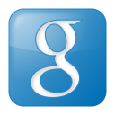 Social google box blue icon