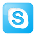 Social skype box blue icon