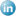 Social linkedin button blue icon