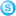 Social skype button blue icon