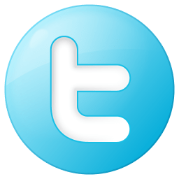 Social twitter button blue icon