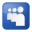 Social myspace box blue icon