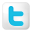 Social twitter box white icon