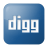 Social digg box blue icon