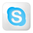 Social-skype-box-white icon
