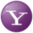Social yahoo button lilac icon