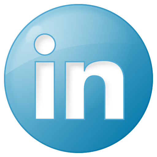 Social linkedin button blue icon