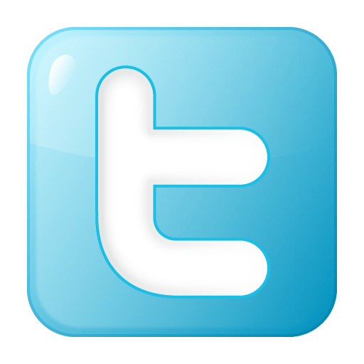 Social twitter box blue icon