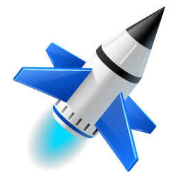 Rocket launch run icon