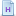 Blue document attribute h icon