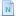 Blue document attribute n icon