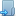 Blue folder arrow icon