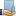 Blue folder share icon