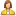 User yellow female icon
